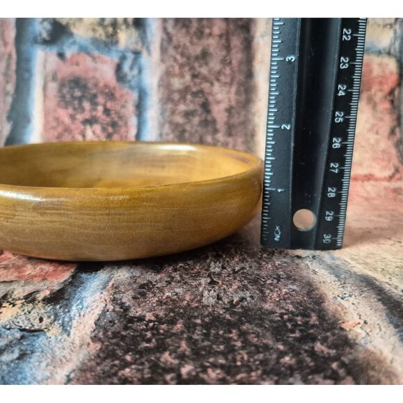 Vintage Hand Painted Folk Art Wooden Dutch Bowl Set of 4 Signed GHS 5.5" Decor - Picture 8 of 8